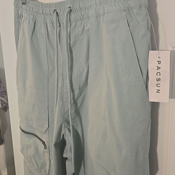 Men's pacsun Light Green Cargo Pants size large new with tags - Picture 2 of 12